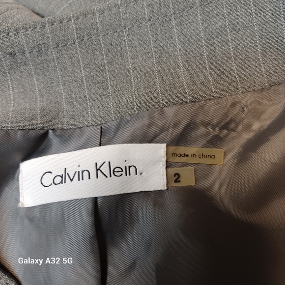 Calvin Klein Women Size  2 Charcoal Button-Front Midi Dress - Picture 14 of 15